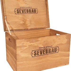 cajón de madera para cervezas